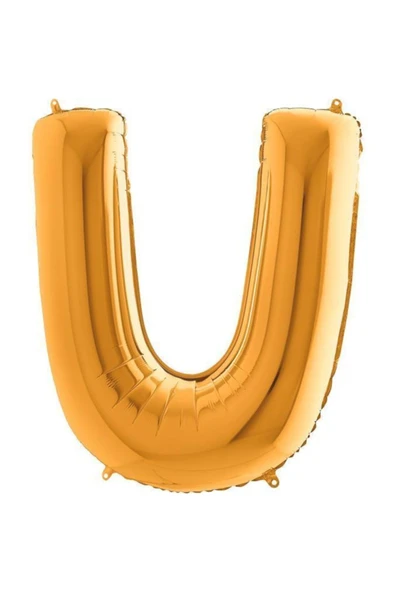 U Harf Altın Folyo Balon 102cm ürün görseli 1