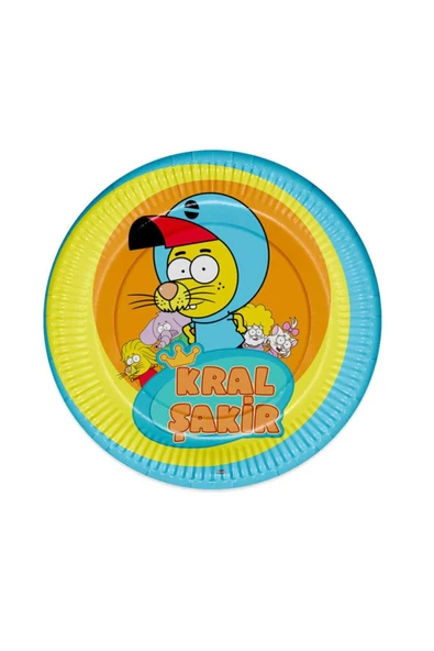 Kral Şakir Action Karton Tabak 23cm 8li ürün görseli 1