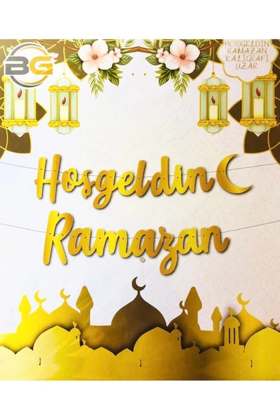 Flama Hoşgeldin Ramazan Metalize Altın Set 1 Adet ürün görseli 1