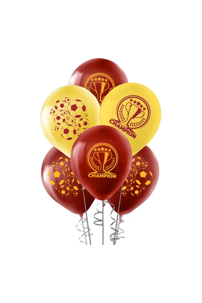 Pastel Balon Baskılı 100lü -Champion Kırmızı- ürün görseli 1