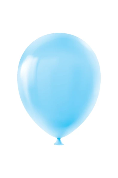 Pastel Balon Baskısız (100 'LÜ) Açık Mavi ürün görseli 1
