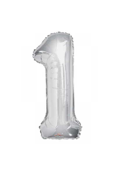 1 Rakam Party Country Gümüş Folyo Balon 102 Cm ürün görseli 1