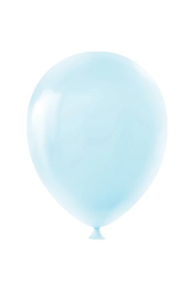 Pastel Makaron Balon 5" (12,5 Cm) Baskısız (50 'li ) -mavi ürün görseli 1
