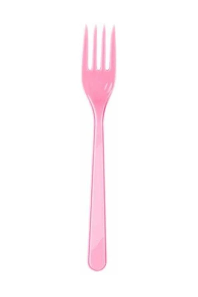 Plastik Çatal Pembe 25li ürün görseli 1
