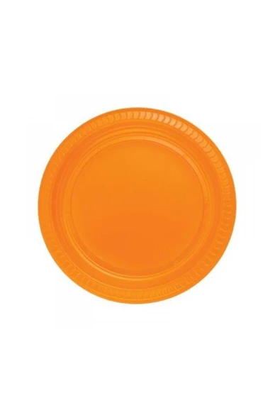 Turuncu Plastik Tabak 22 cm 25'li ürün görseli 1