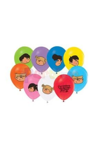 Rafadan Tayfa Baskılı Lateks Balon 10’lu Paket ürün görseli 1