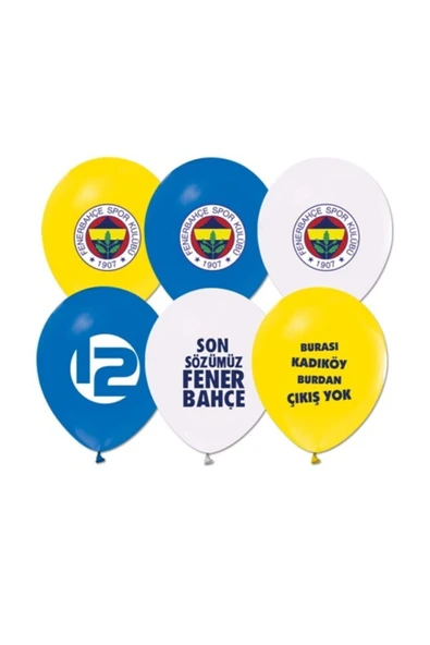 Fenerbahçe Baskılı Balon 10 Adet ürün görseli 1