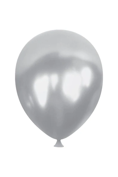 Metalik Balon Baskısız (100 'LÜ) Gümüş ürün görseli 1