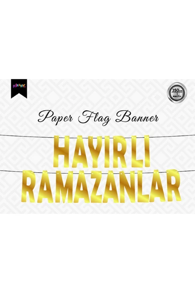 Metalize Harf Banner -Hayırlı Ramazanlar- Ölçü: 3.5 mt. Harf Boyutu: 24 cm ürün görseli 1