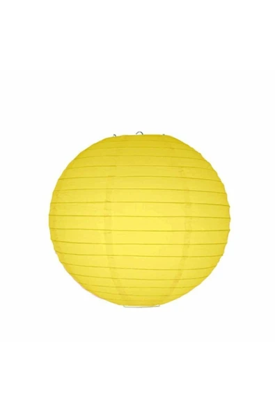 Sarı Kağıt Dekor Fener 20 Cm ürün görseli 1