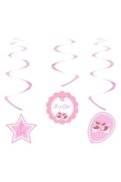 Babyshower Kız Sarkıt Süs (6 'lı) ürün görseli 1