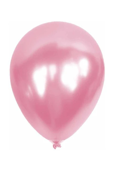 Metalik Balon Açık Pembe 10 Lu ürün görseli 1