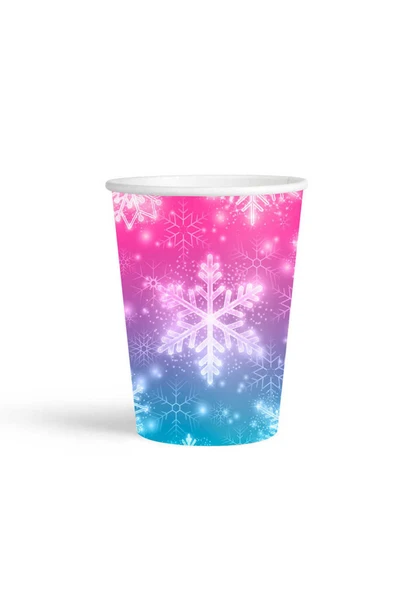 Snowflakes Karton Bardak 80z ürün görseli 1