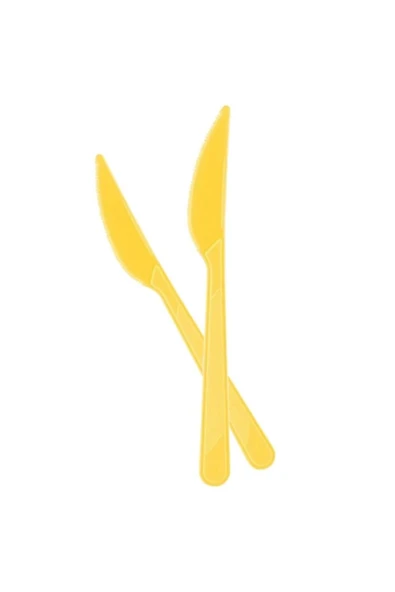 Sarı Plastik Bıçak 25 Li - Resim 2