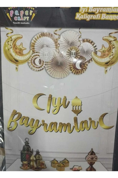 Iyi Bayramlar Caligrafi Banner ürün görseli 1