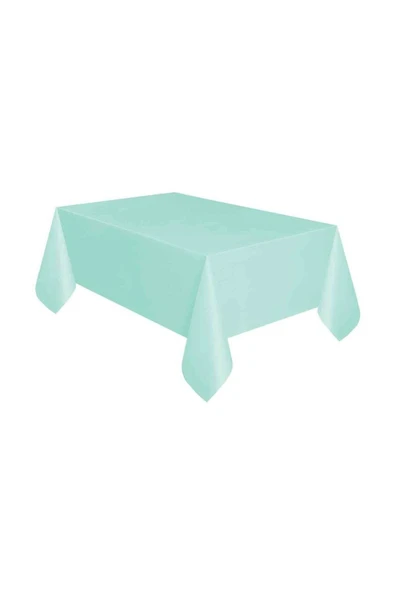 Mint Yeşili Plastik Masa Örtüsü 137x270 cm ürün görseli 1