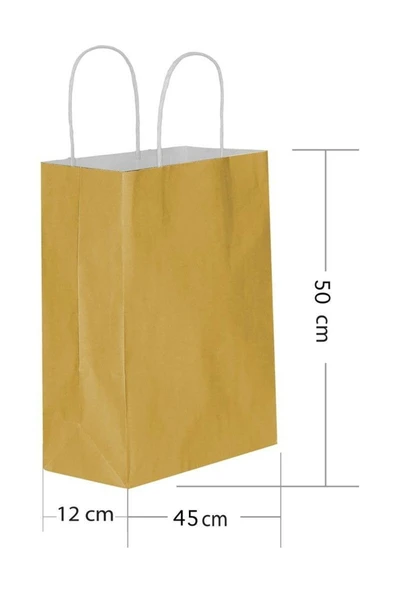 Altın Kraft Hediye Çantası 45x12x50 cm 25'li ürün görseli 1