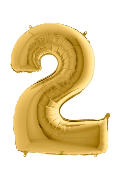 Gold 2 Rakam Folyo Balon 40 inç 100 cm ürün görseli 1