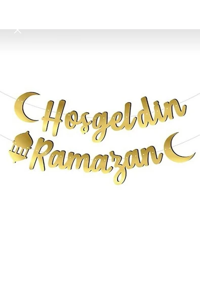 Hoşgeldin Ramazan Karografi Yazı Gold ürün görseli 1