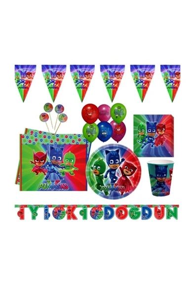 Party Country Pj Mask Lüks Parti Seti 16 Kişilik Kb3085 ürün görseli 1
