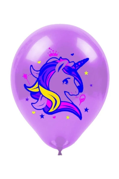 Unicorn Baskılı Pastel Balon 100'lü ürün görseli 1