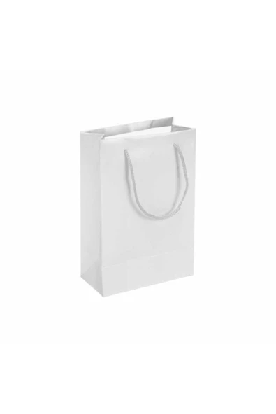 (14*17 Cm) Karton Çanta (25 'li) Beyaz - Resim 2