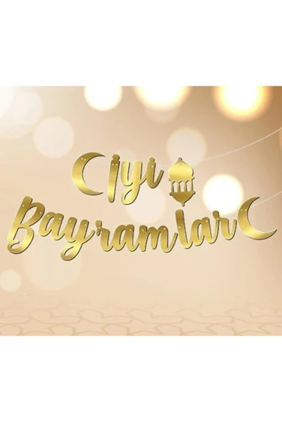 Iyi Bayramlar Gold Kaligrafi Flama - Resim 2