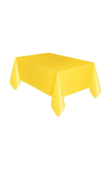 Sarı Plastik Masa Örtüsü 137x270 cm ürün görseli 1