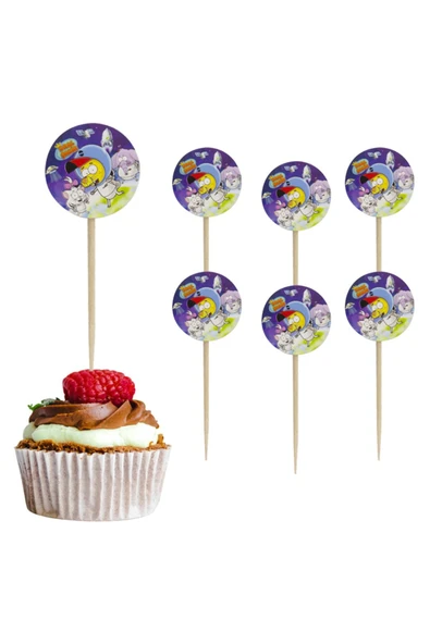 Cupcake Kürdan Süs (16 'LI) Kral Şakir Uzayda ürün görseli 1