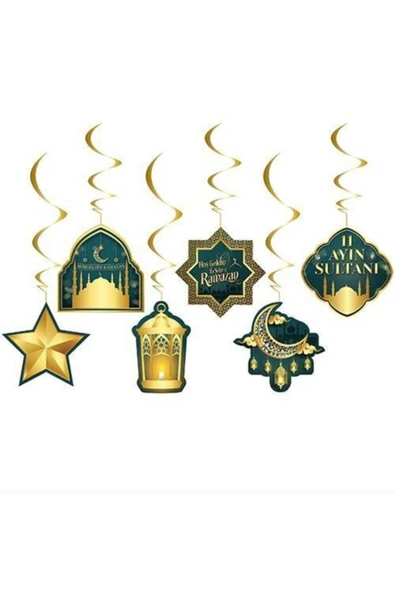 Hoş Geldin Ya Şehr-i Ramazan 6 Lı Sarkıt Tavan Süsü ürün görseli 1