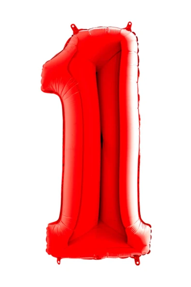 Party Country Rakam Folyo Balon 40" (100cm) Kırmızı -1- ürün görseli 1