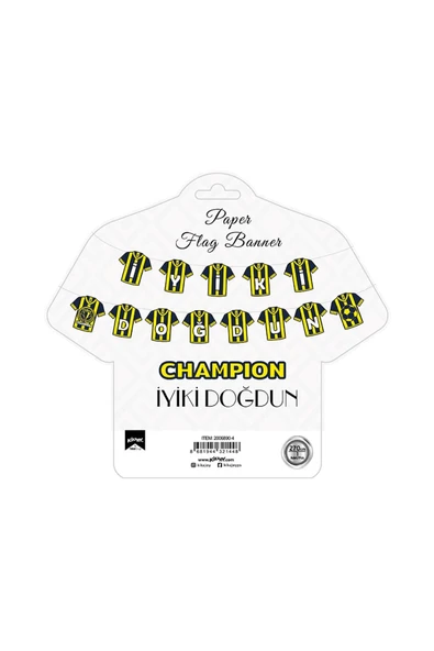 İyi ki Doğdun Harf Afiş -Champion Sarı Lacivert- ürün görseli 1