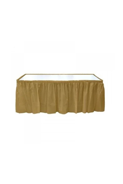 Party Country Altın Plastik Masa Eteği 75x426 Cm ürün görseli 1