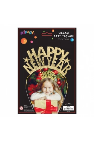 Happy New Year Yılbaşı Metal Parti Taçları ürün görseli 1