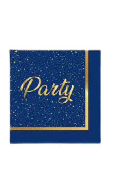 Kikajoy Parti Zamanı Lacivert Kağıt Peçete 33x33 Cm 20'li ürün görseli 1