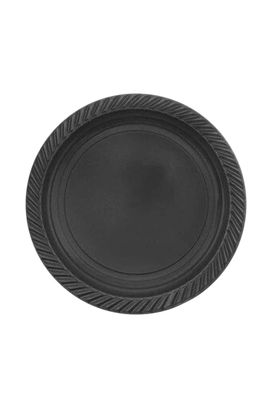 Tek Kullanımlık Plastik Tabak 22cm -Siyah- ürün görseli 1