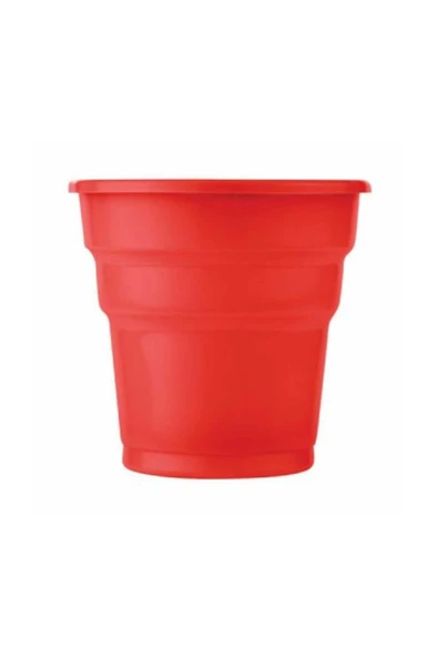 Parti Aksesuar Plastik Meşrubat Bardağı Kırmızı 180cc 7oz 25'li ürün görseli 1