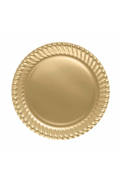 Gold Karton Tabak 22 cm 8'li ürün görseli 1