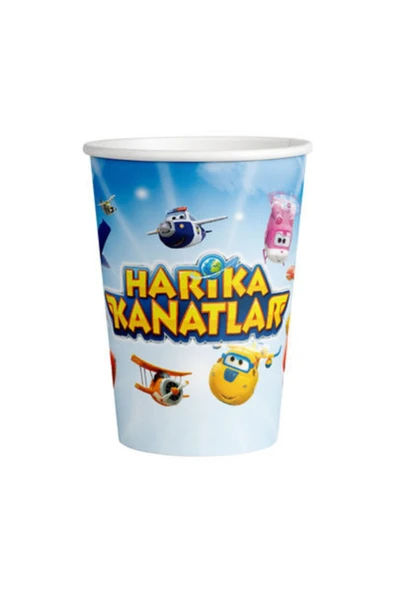 Harika Kanatlar Baskılı Bardak 8 Adet ürün görseli 1