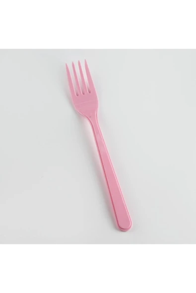 Pembe 25'li Plastik Çatal ürün görseli 1