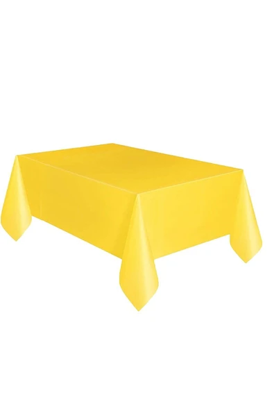 Kikajoy Sarı Plastik Masa Örtüsü 137x270 cm ürün görseli 1