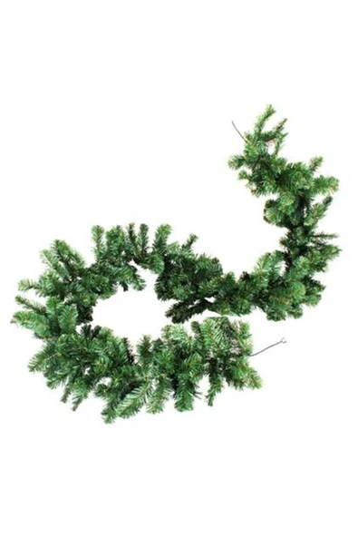 Yılbaşı Dekorasyon Süsleme Dallı Garland 270 cm Çam Dalı Yeşil Garland ürün görseli 1