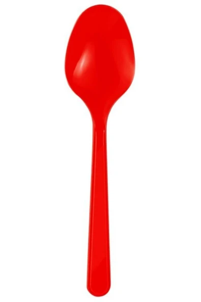 Plastik Kırmızı 25'li Kaşık ürün görseli 1