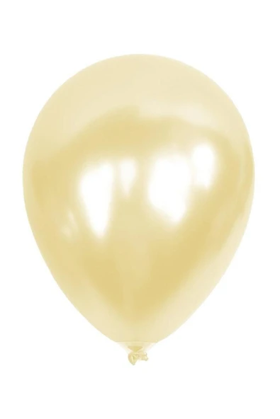 Metalik Açık Sarı Balon 12'li ürün görseli 1