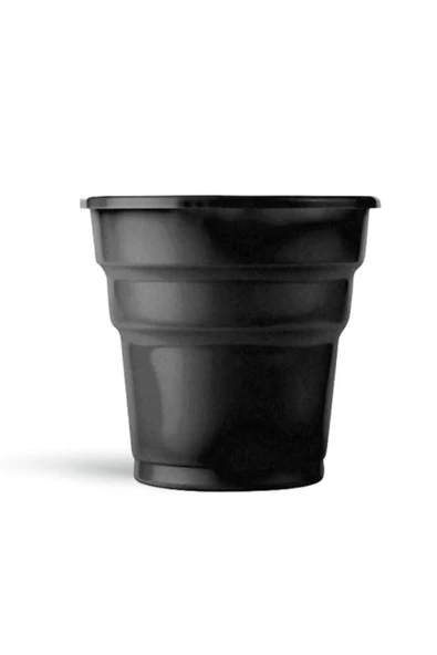 Kikajoy Siyah Plastik Meşrubat Bardağı 25'li ürün görseli 1