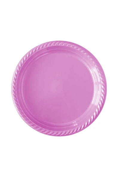Tek Kullanımlık Plastik Tabak 22cm -Pembe-25 Adet ürün görseli 1