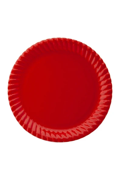 Kırmızı Karton Tabak 8li 23cm ürün görseli 1