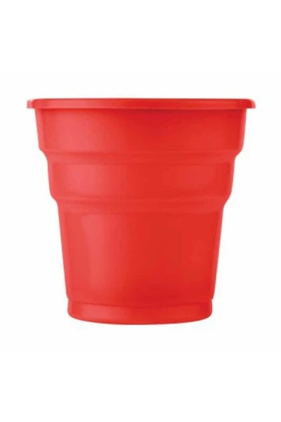 Plastik Meşrubat Bardağı Kırmızı 25'li ürün görseli 1