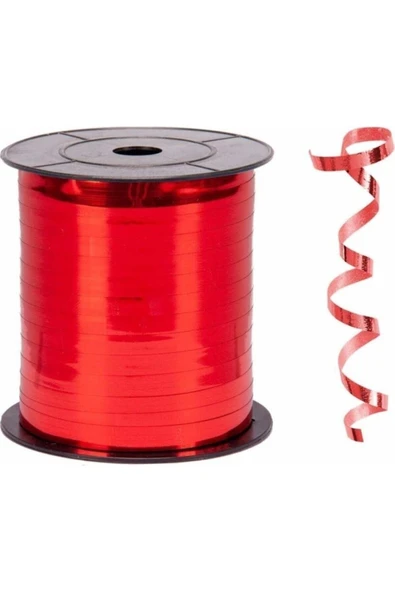 Party Country 8 Mm X 200 Mt San Metalik Altın Rafya Rafya Şerit (metalik Kırmızı) ürün görseli 1