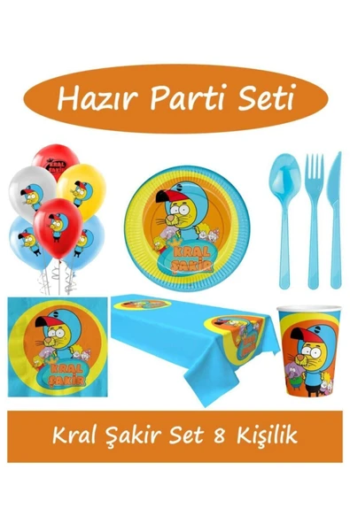Kral Şakir Parti Seti 8 Kişilik ürün görseli 1
